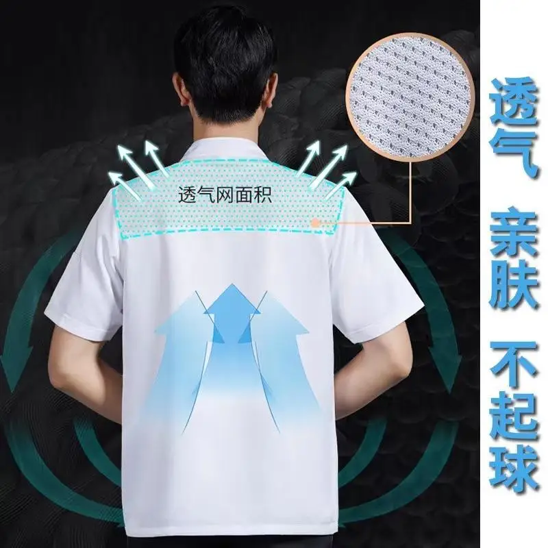 Custom Chef Jacket Uniform Shirt Print Logo Personalized Men's Kitchen Long Sleeve Work Clothes Cook Coat Large Size 6XL 7XL