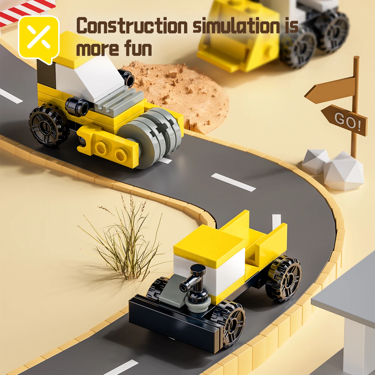 10 in 2 엔지니어링 차량 블록 세트 DIY 조립 건설 트럭 자동차 장난감 12가지 차량 모델 브릭 포함 어린이용