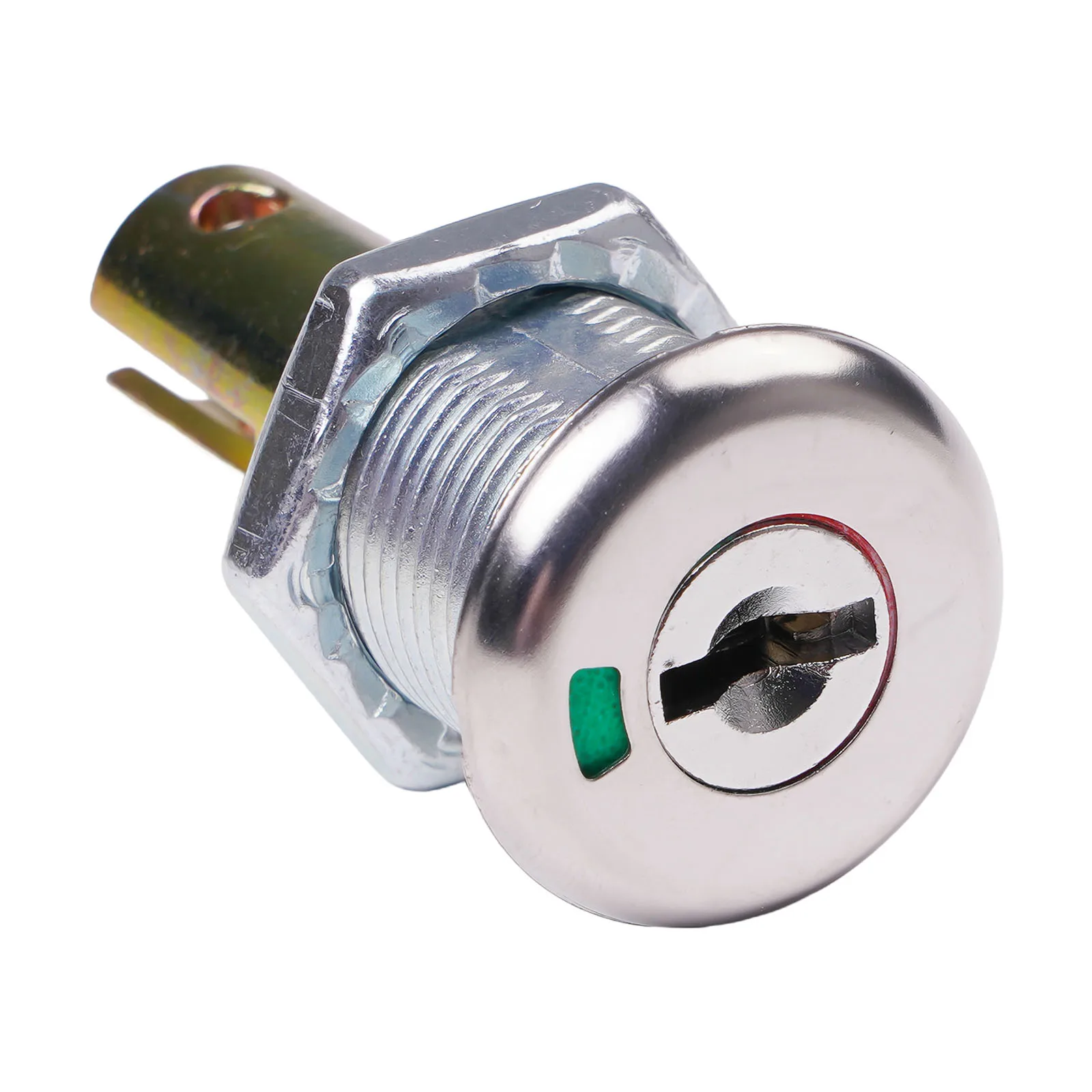

Sleek Chrome Finished Security Lock Suitable for Tool Cabinets and Auto Repair Facilities Comes with Two Backup Keys