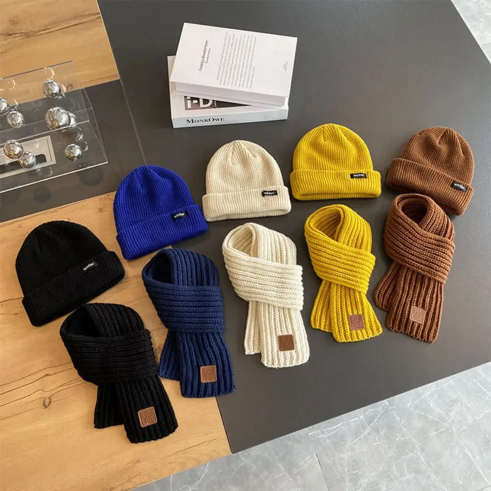 2 قطعة/المجموعة لطيف الاطفال القبعات وشاح مجموعة يندبروف سدادات حماية الأذن شتاء دافئ وشاح دافئ لينة الطفل قبعة قبعة طفل الأطفال أطفال