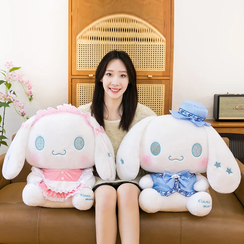 50 سنتيمتر سانريو Kawaii طويل سينامورول ألعاب من نسيج مخملي محشوة دمية فستان لطيف زي الاطفال عيد الميلاد هدية عيد الميلاد بلوشي محشوة الحيوان