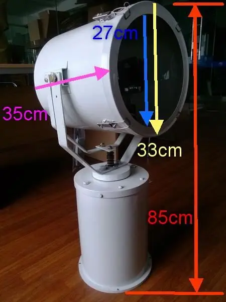 Marine Suppliers TG27-A 1000w 220v IP56 Waterproof Remote Control Searchlight Halogen Marine Search Light
