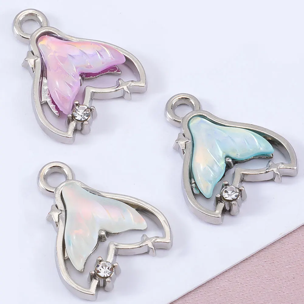 

20pcs/lot 17x14cm Mermaid Tail Pendants Small Alloy Charm for DIY Jewelry Making Necklace Bracelet Earrings Findings