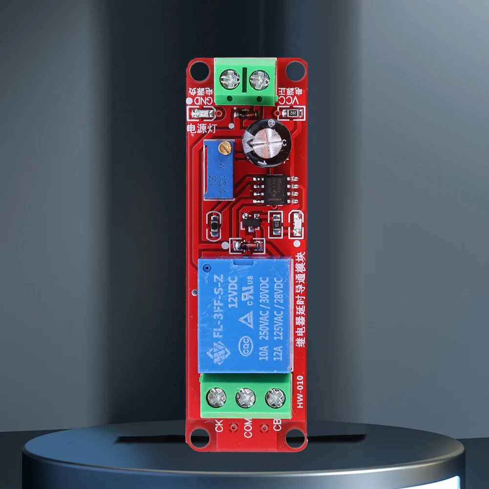 NE555 Delay Timer Switch Adjustable Module 0~10S Car Driving Recorder Delay Board 5/12V Pulse Generation Duty Cycle for Arduino