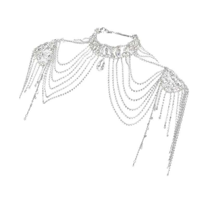 Crystal Tassels Arm Women Multilayer Body Jewelry Shoulder Chain Necklace For Any Occasion