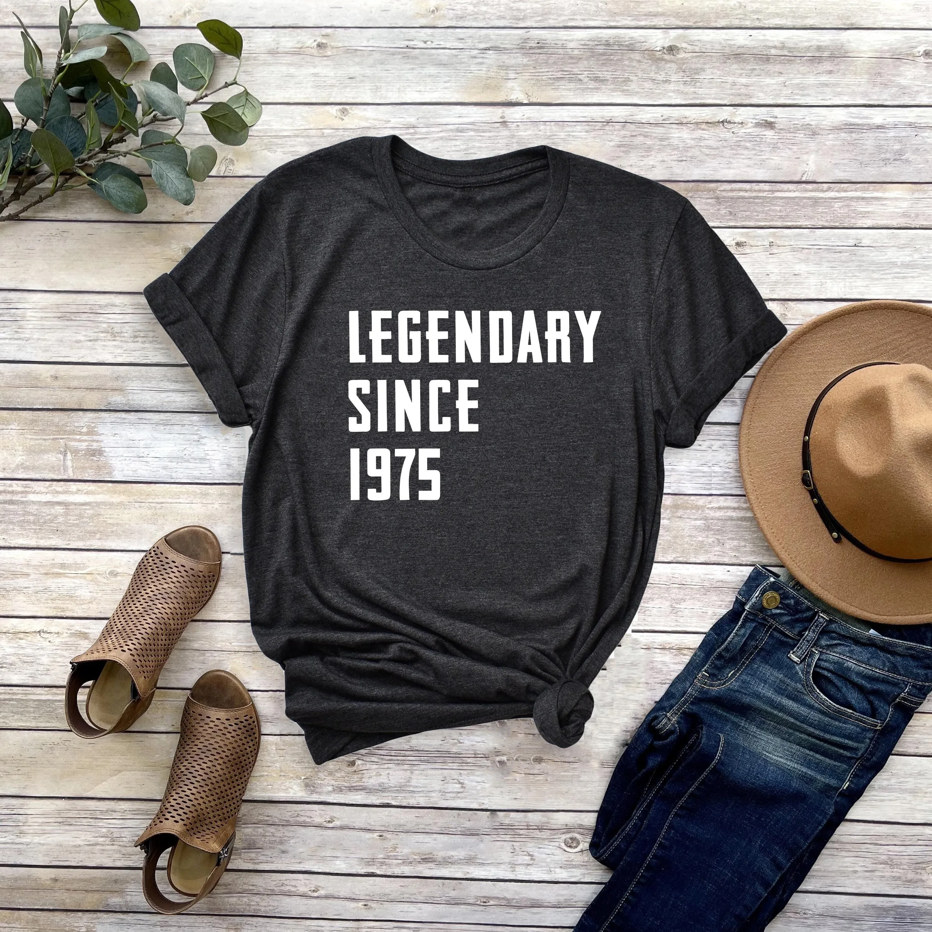 Legendary Since 1975 T Shirt 50th Birthday Party Fifty Years shirts gift for women Men anniversary gifts