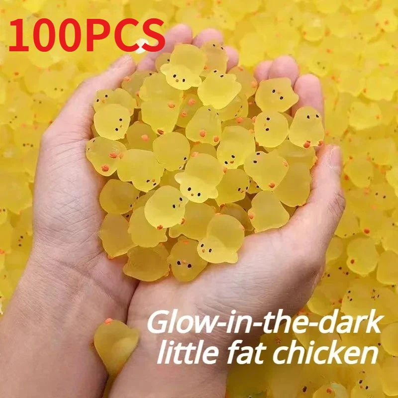 20/50/100PCS Cute Yellow Fat Chicken Desktop Ornaments, Kindergarten Gifts, Small Gifts, Resin Decorative Mini Chicken