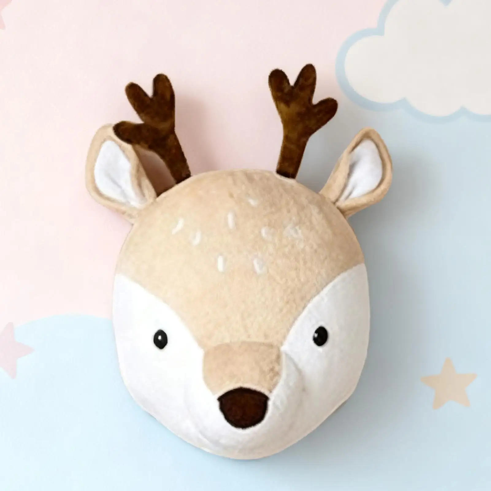 Tête d'animal en peluche, décoration murale pour la maison, ornements muraux pour salon, chambre à coucher, salle de jeux, appartement, cabine