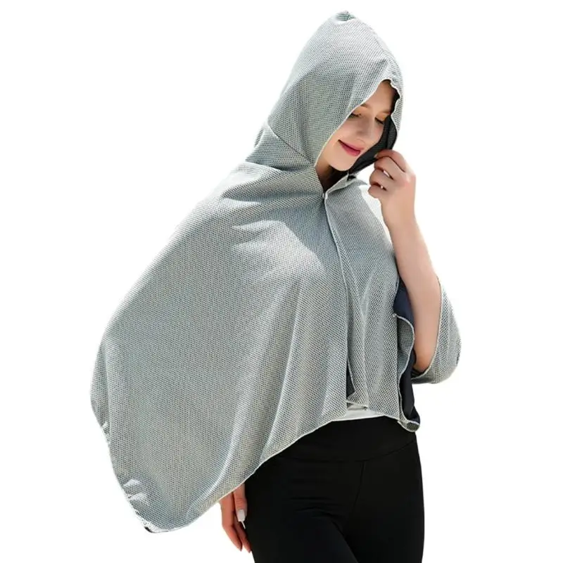 Y1UC UPF50+ Sun Protections Beach Poncho Quick Drying Hooded Bath Towel With Color Option For Swimming Surfing Hiking