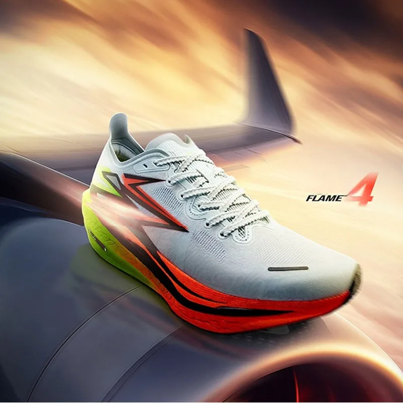 361 Degrees Flame 4.0 Men Running Shoes New Carbon Plate Racing Marathon Stable Rebound Traction Jogging Male Sneakers 672512205 image 3