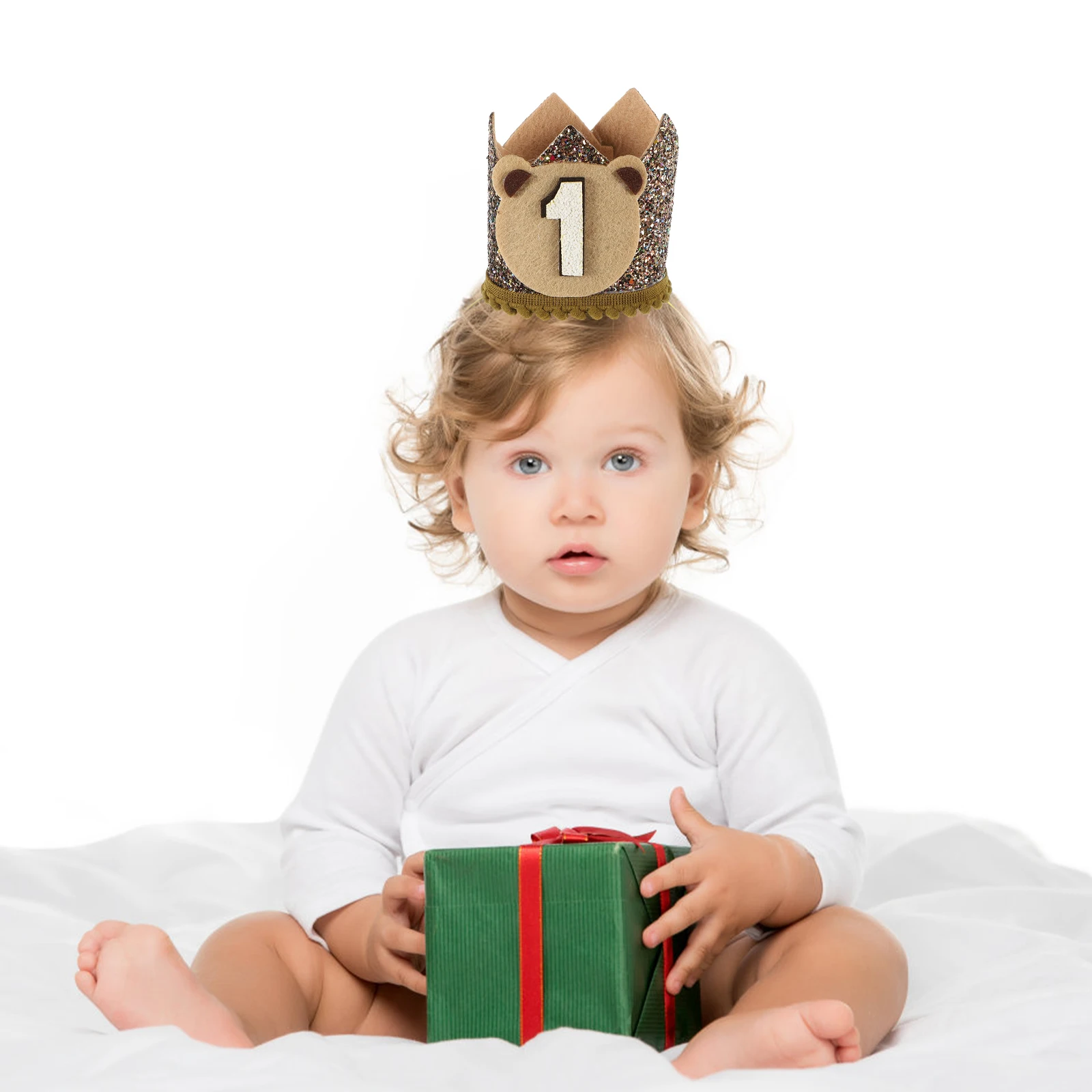 

Brown Bear Birthday Crown Hair Accessories Child Party Hats for s Boy Non-woven Fabric