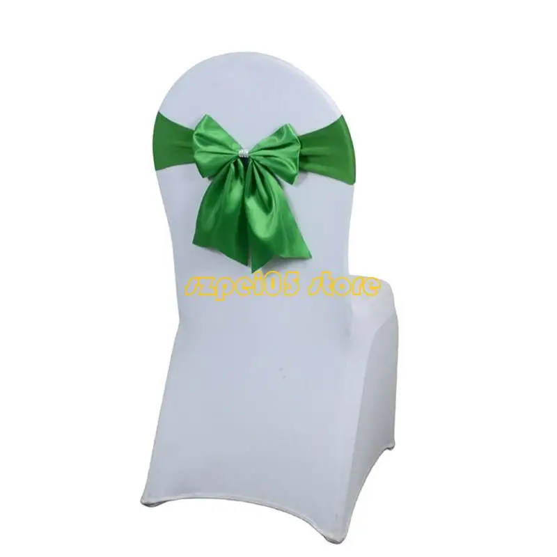45be legant Polyester Chair Sash Bows Bows Stretch Cover Cover Band لحضور حفلات الزفاف