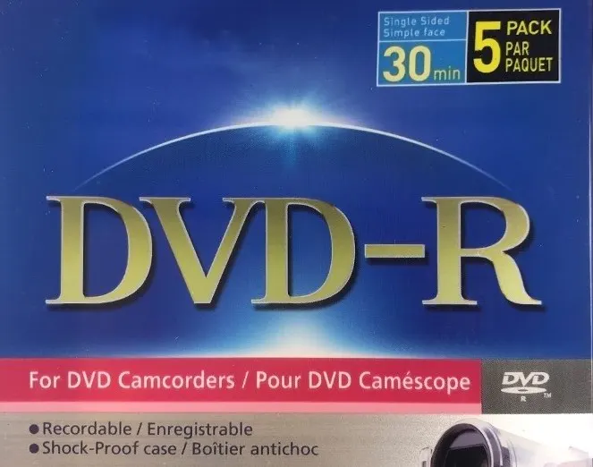 5Pcs 8Cm Mini DVD-R Disc 1.4GB 30MIN For Panasonic DVD Camcordesr Video Recording