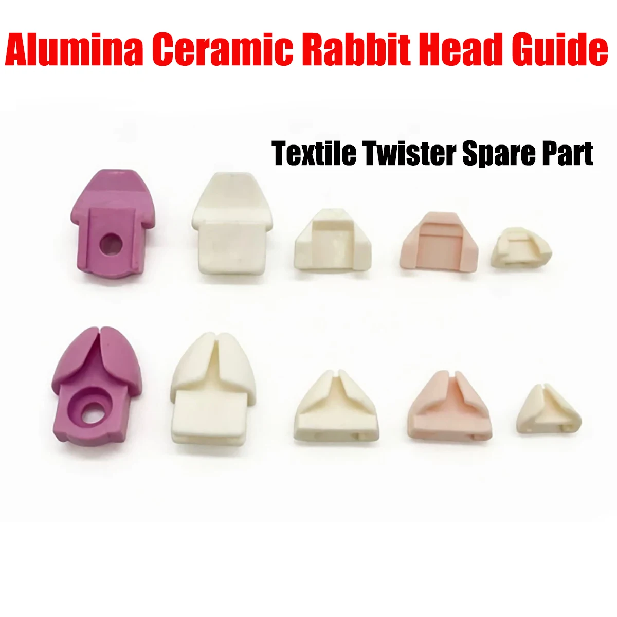 95% Alumina Ceramic Rabbit Head Guide, Textile Twister Spare Part, Yarn Guide Ceramic Piece for Winding Twister Machine
