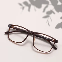Rectangle Large TR90 Men And Women Full Rim Glasses Frame Light Plastic Square Spectacle With Spring Hinge For Prescription Lens