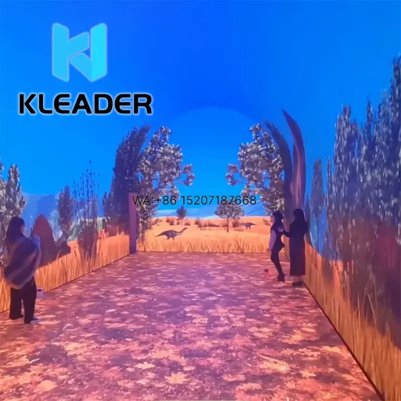 Wmwmnu for Interact LED Light Tunnel Immersive Holographic Video Games Interactive Projection Dynamic Display Virtual Reality