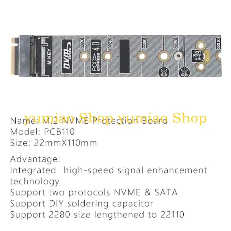 

587B for M.2 NVME Extended for Protection Card SSD for Protection Plate for 2280 t