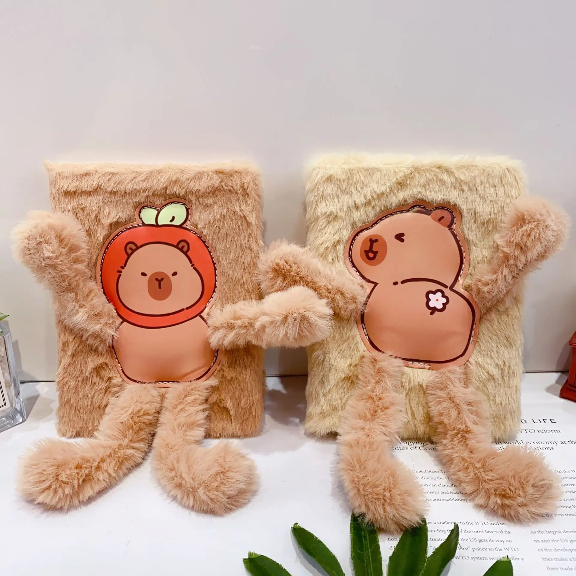 

Kapibala Plush Notebook With Cute Hands And Feet That Can Be Pulled Out Diy Hand Ledger Student Portable Notepad Gift