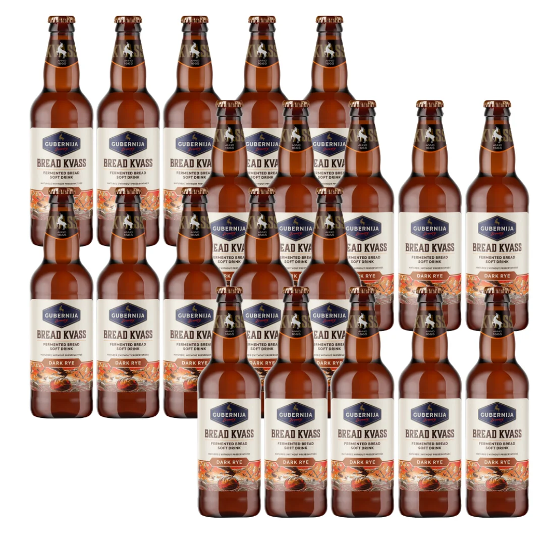 Gubernija Kwas chlebowy ciemny żytni 500 ml x 20 sztuk