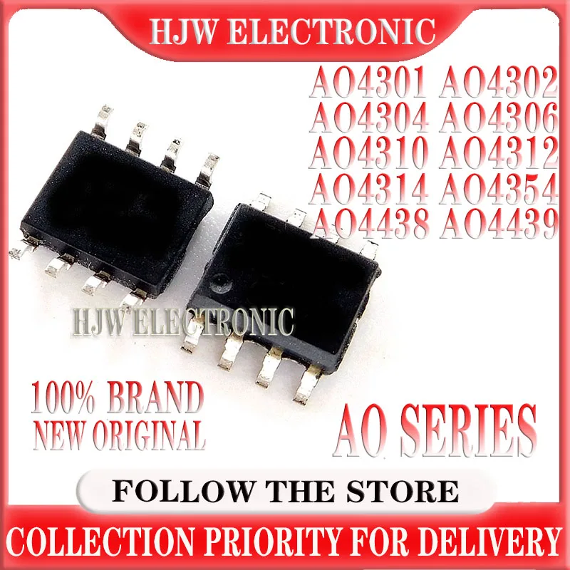 (10piece)100% New AO4301 AO4302 AO4304 AO4306 AO4310 AO4312 AO4314 AO4354 AO4438 AO4439 sop-8 Chipset