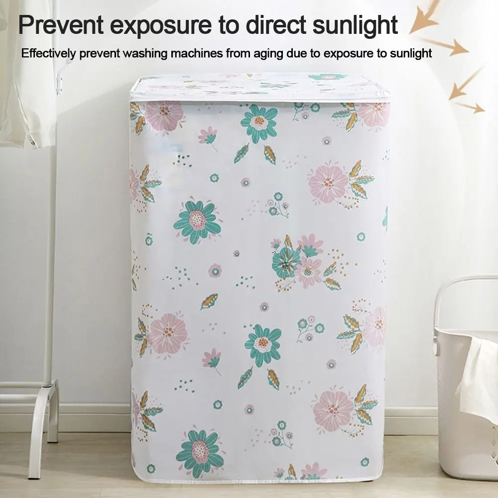 High Quality PEVA Print Washing Machine Cover Universal Front Load Waterproof Cover Dust Proof Cover
