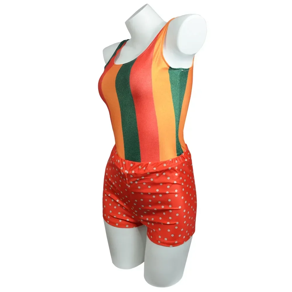 New 2026 Taylor Anti Hero Cosplay Costume Women Bodysuit Colorful Striped Sexy Jumpsuit Swimsuit Uniform Halloween Clothes