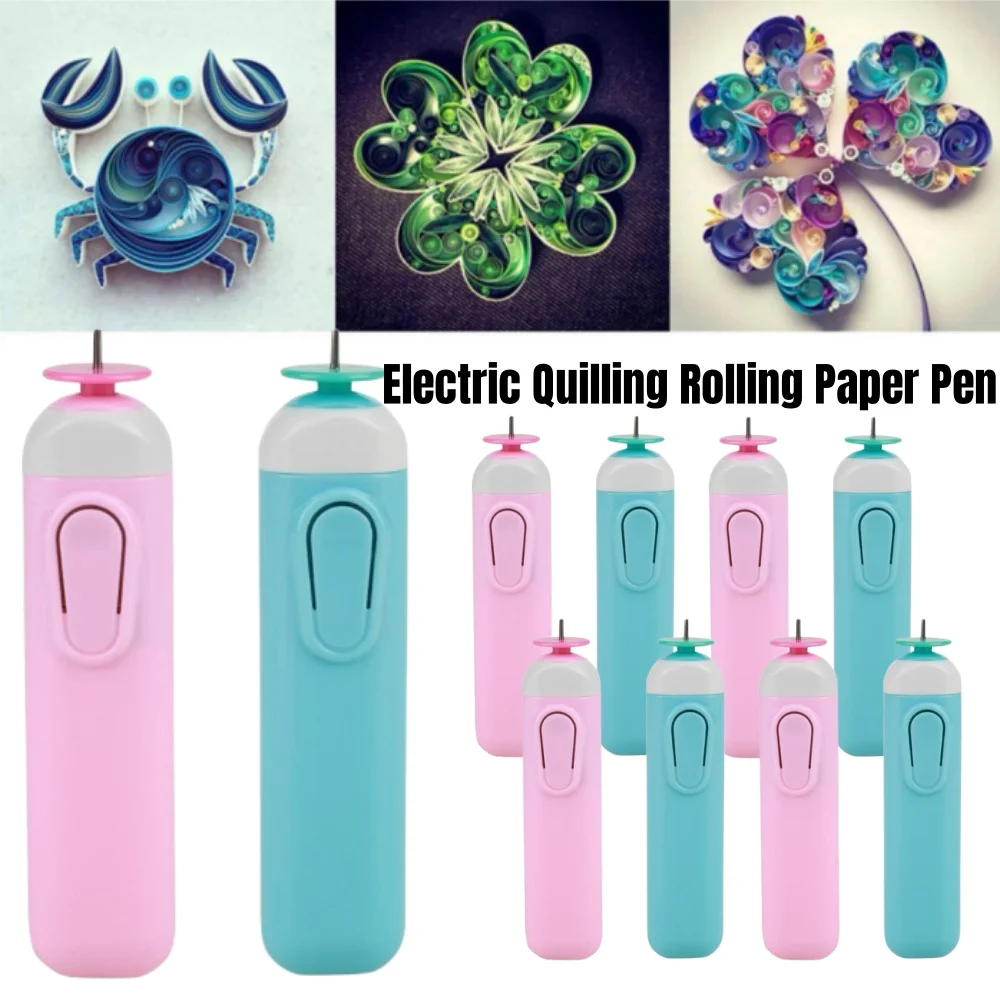 1/3/5pcs Electric Slotted Quilling Tools Origami Curling Pen Home Handicrafts Antirust Paper Roll Pen Curling Winder Tools