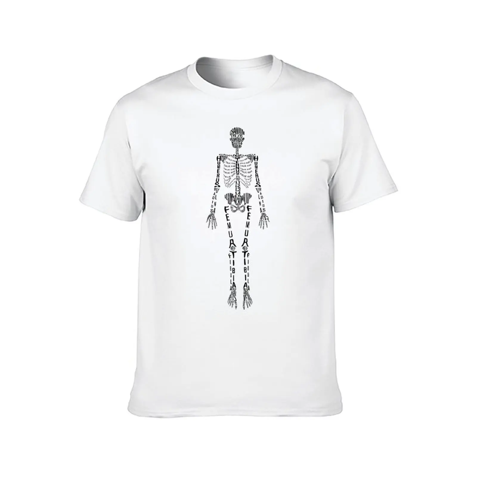 Typographical Skeleton T-Shirt t shirts for man graphic tees t shirt for man 100 percent cotton T-Shirt