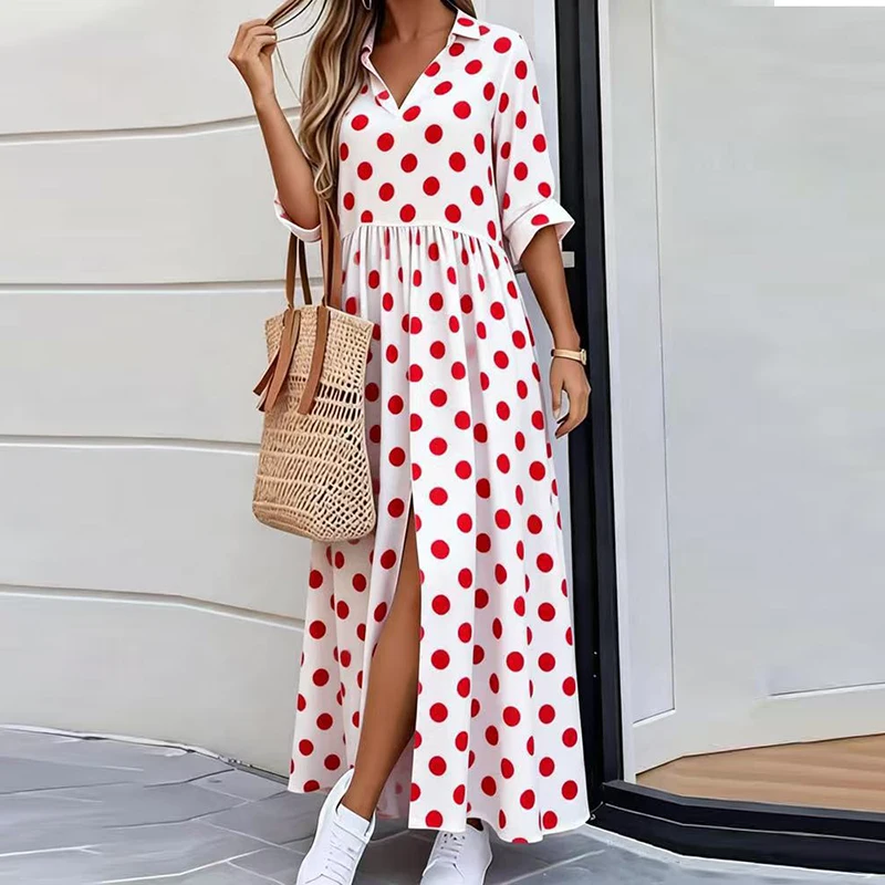 Elegant Summer Women Half Sleeve Boho Maxi Dress Women Vintage Printed Party Long Dresses For Women Loose Beach Holiday Dresses view 3