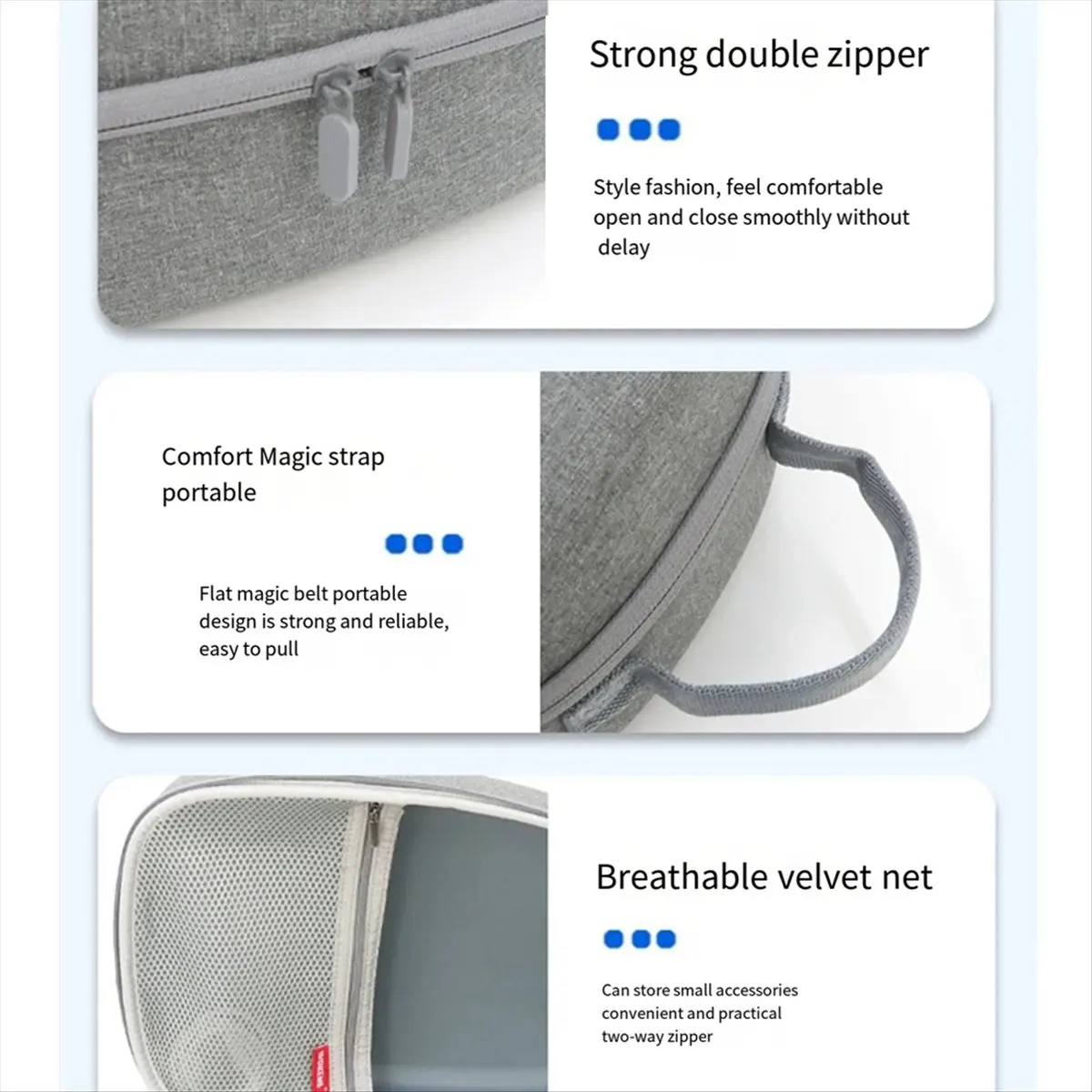 

Жесткая сумка для хранения из этиленвинилацетата AABFK для Meta Quest3, чехол для гарнитуры VR, коробка для хранения Meta Quest3, защитная коробка VR, серая