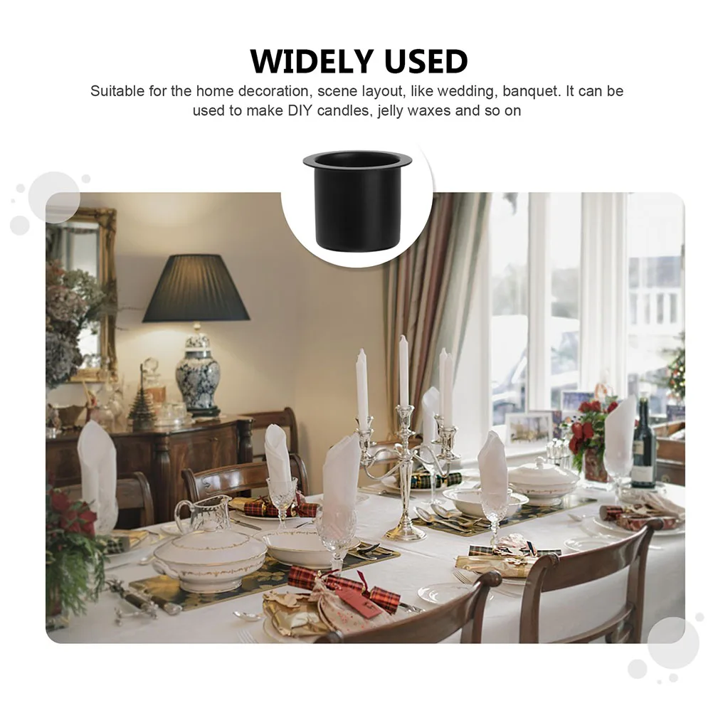 

12pcs Holder Cups Iron Aromatherapy Containers Decorative Simple Vintage Style DIY Candles Christmas Fete Wax