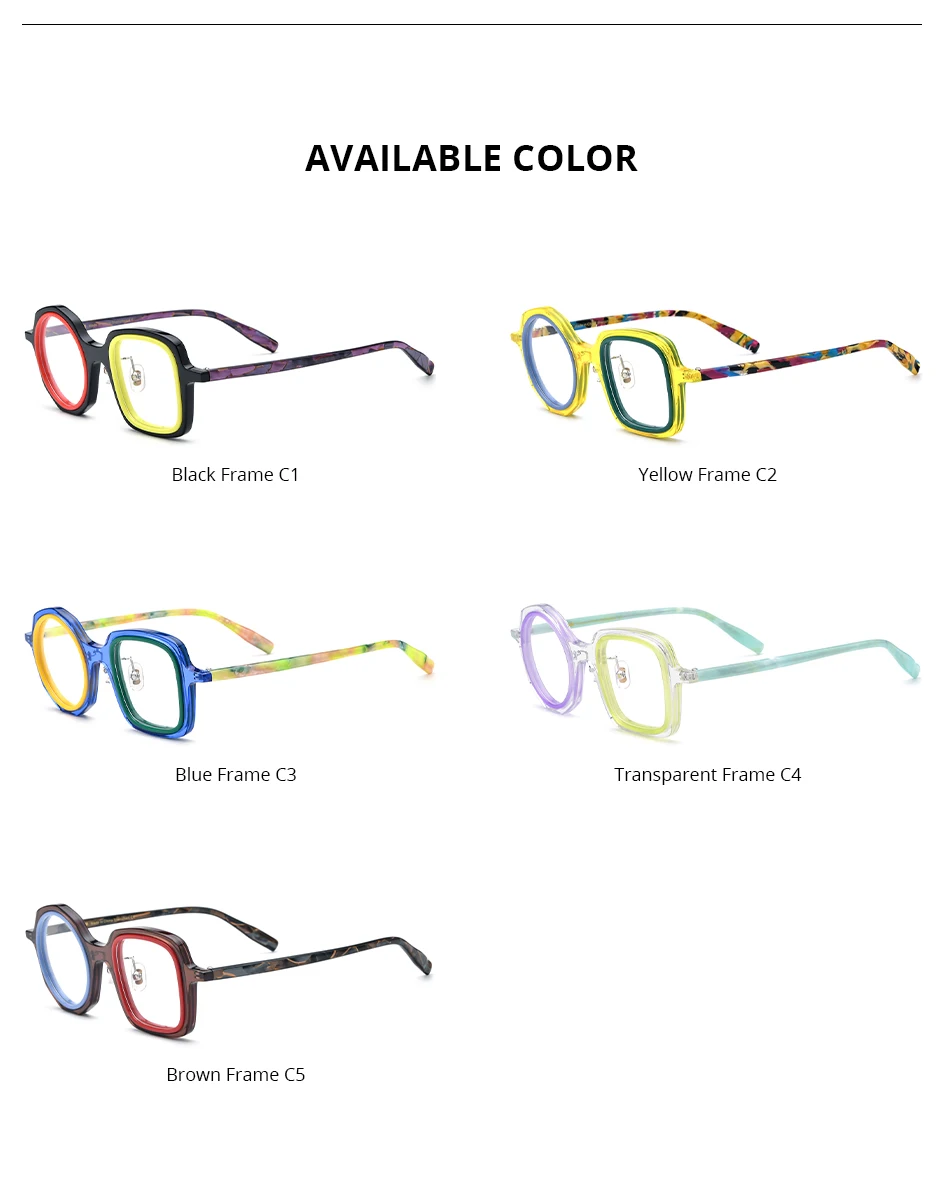 HEPIDEM Progressive Brillen Benutzerdefinierte Anti Blau Photochrome Myopie Optische Linse Brillen Männer Acetat Runde Brillen – Detail 8