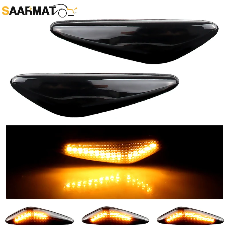 

2pcs LED Dynamic Side Marker Light For Mazda 6 Atenza RX-8 08-12 MX-5 16-up Nissan Lafesta Fiat 124 Spider Turn Signal Lamp