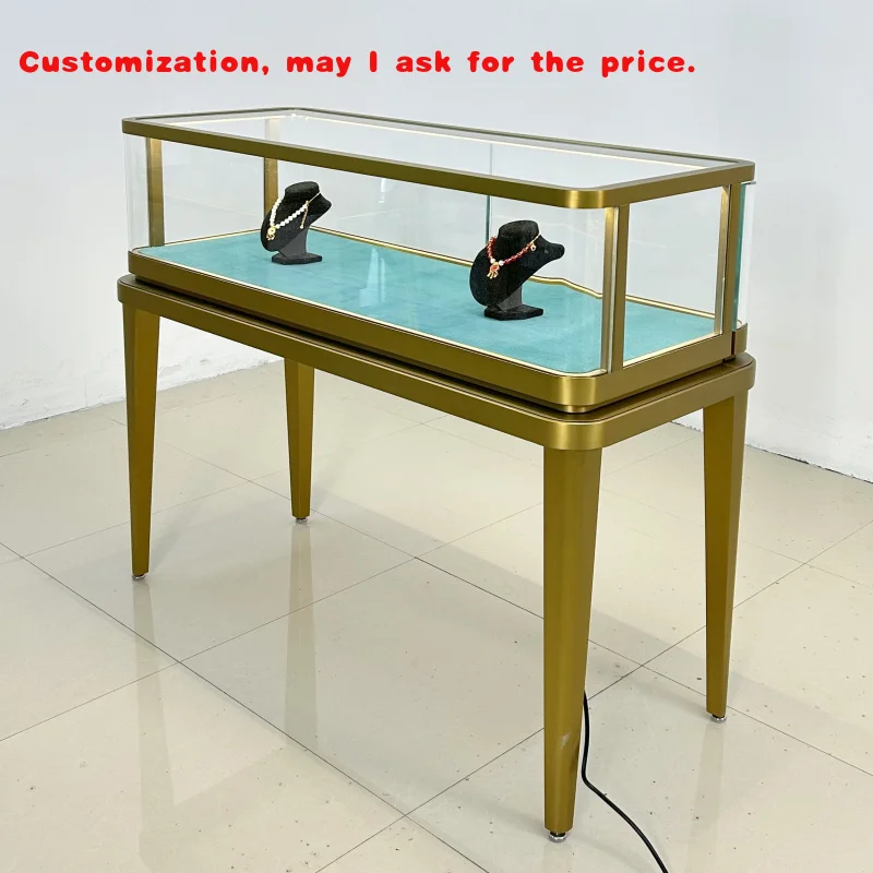 

на заказ. Роскошный современный ювелирный магазин Интерьер 3D-дизайн ювелирного магазина Стеклянная витрина и корпусная мебель