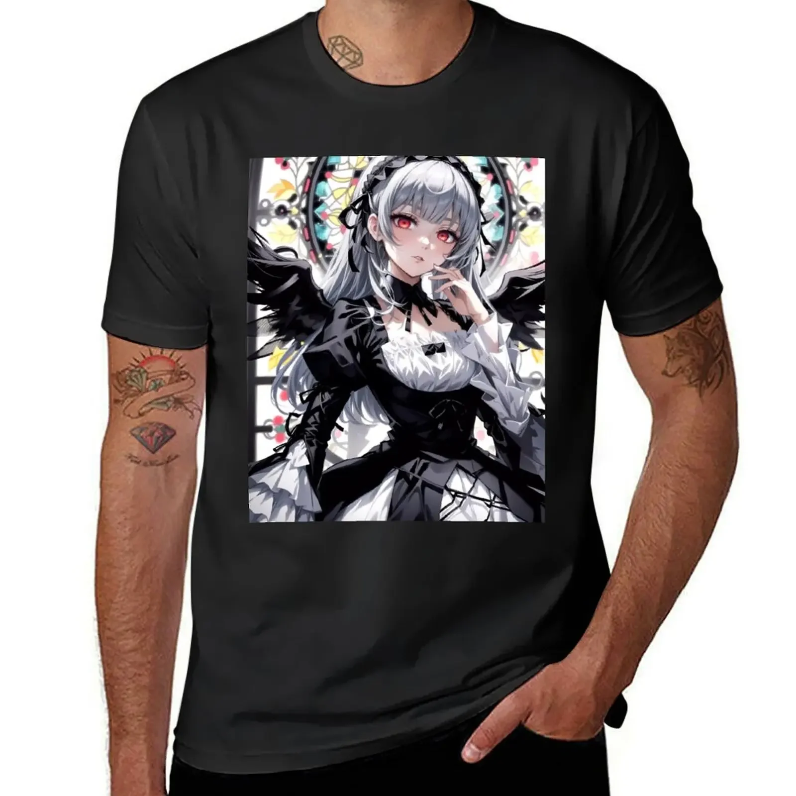 Suigintou: Rozen Maiden's Elegiac Enchantress T-Shirt summer clothes customs design your own tees mens graphic t-shirts anime