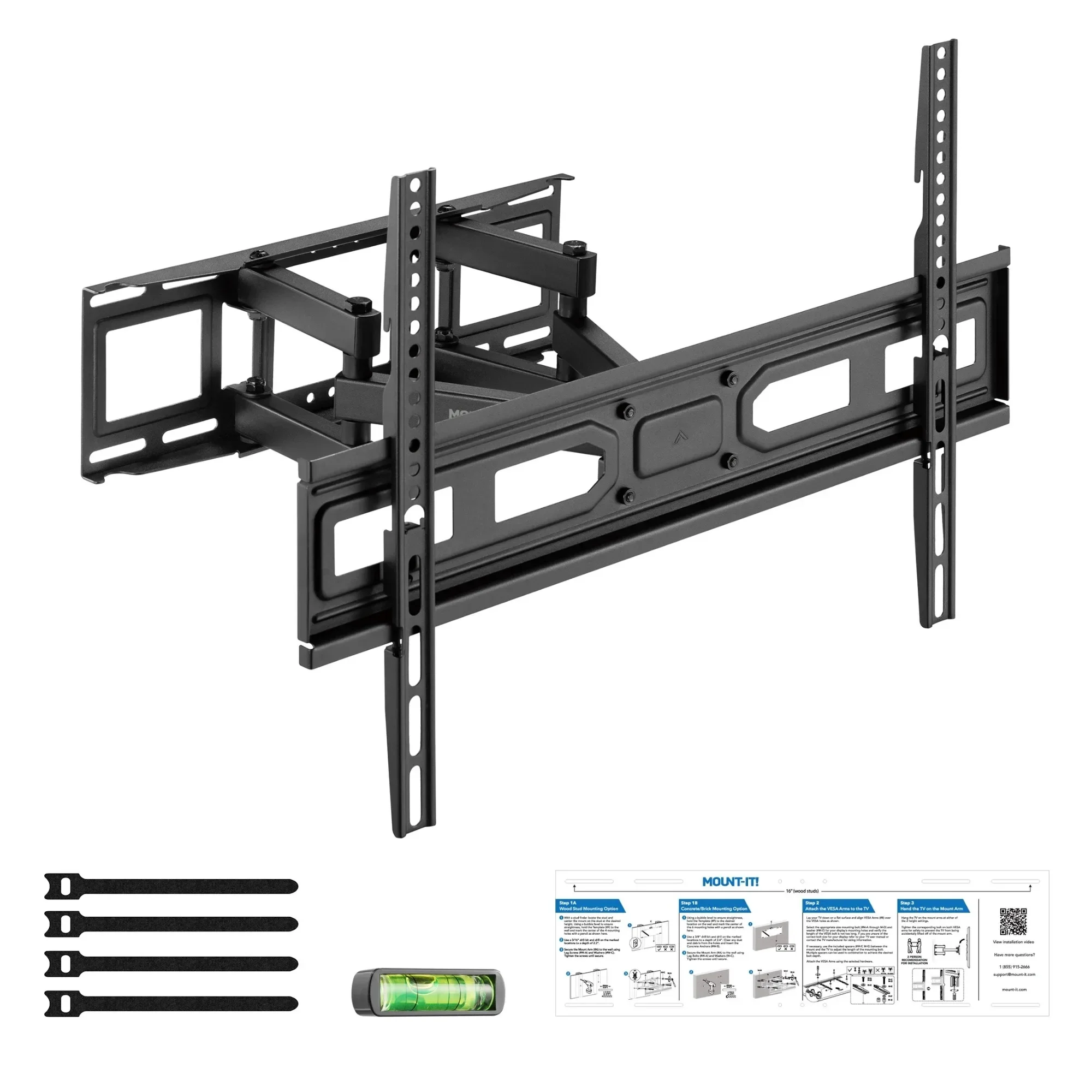 

Full Motion TV Wall Mount, Fits 37" to 80" Tv's, Capacity 88 lbs., 14" Extension