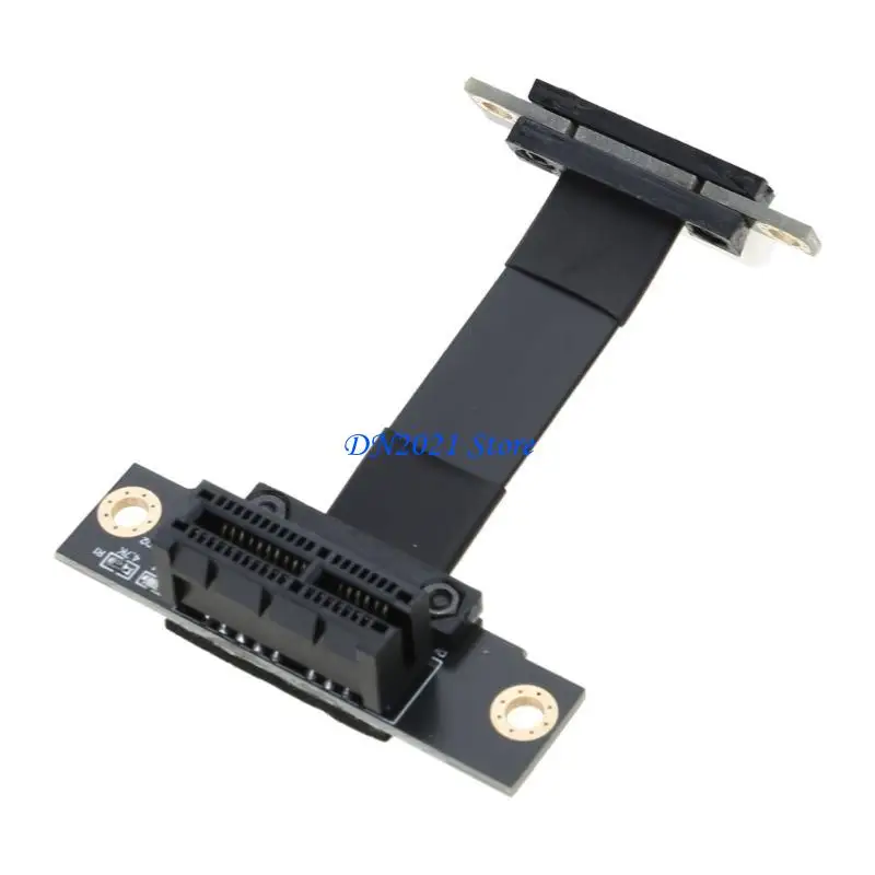 

F3KE PCI-E 1X To 1X 90Degree Extension Cable for Graphics Card Sound Card Wireless Array Card Adapter Line 0.5cm