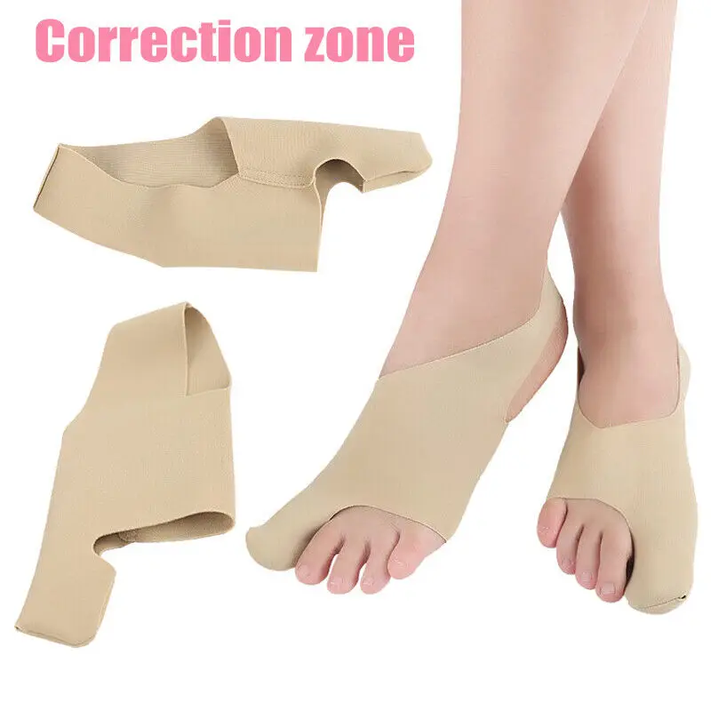 1 Pair Big Toe Bunion Corrector Toe Straightener Orthopedic Socks Toe Separator Pain Relief Hallux Valgus Feet Protector Care