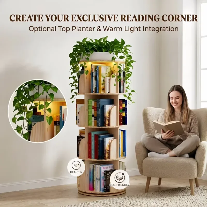 Bamboo Modern Wooden Bookshelf Storage Open Shelf S-Shaped 2-6 Layer Storage Box Fashion Display Shelf Decorative Shelf