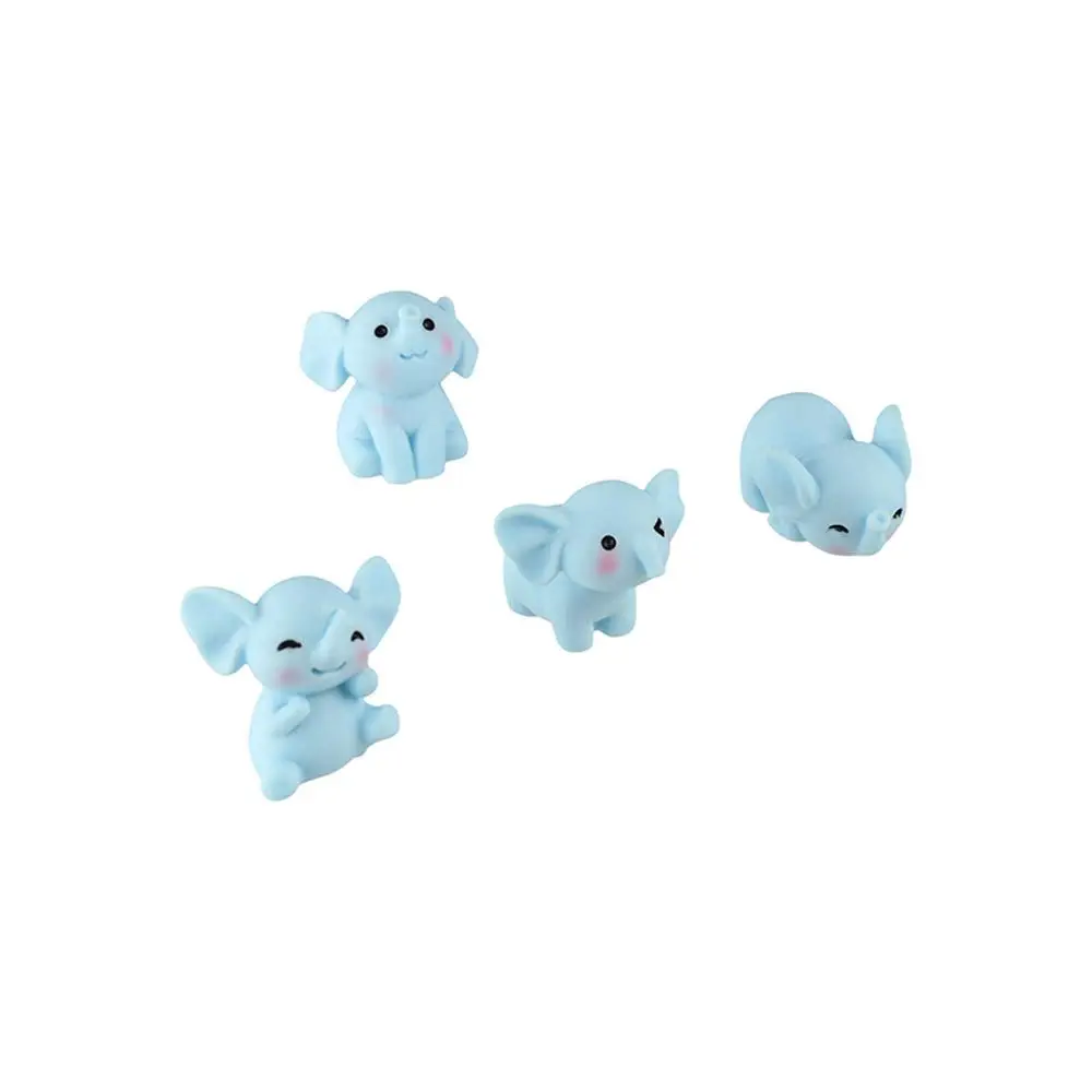 

Funny Cute Elephant Ornaments DIY 3D Resin Animal Model Cartoon Elephant Micro Landscape Ornaments