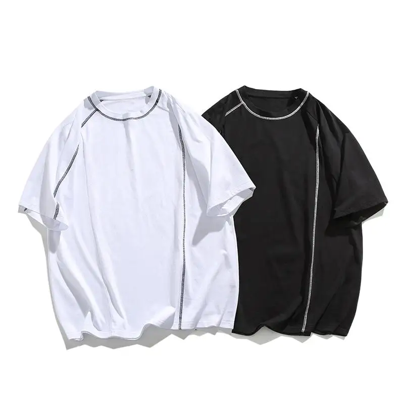 

Summer New American Retro Men's round Neck Loose Short Sleeves CasualTT-shirt