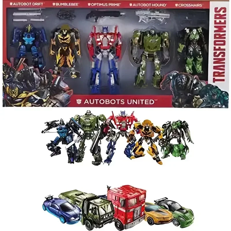 Original Box in Stock Transformers Series Toys Movie 4 5-person Set Optimus Prime Drift Inspector Bumblebee Crosshairs Boy Gift