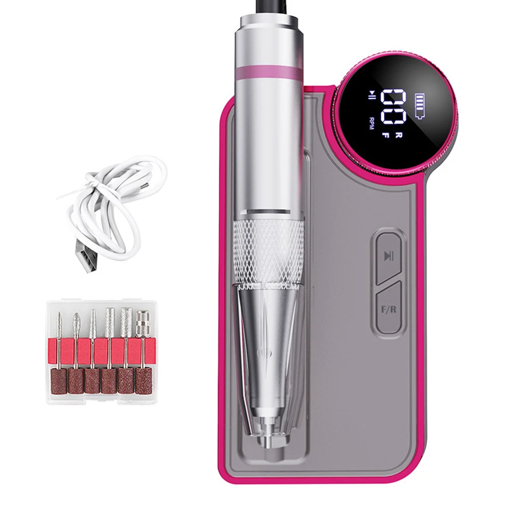 Electric Nail Drill Machine Set Nail Files Drill Bits Gel Polish Remover Professional Portable Nail Polisher Equipment