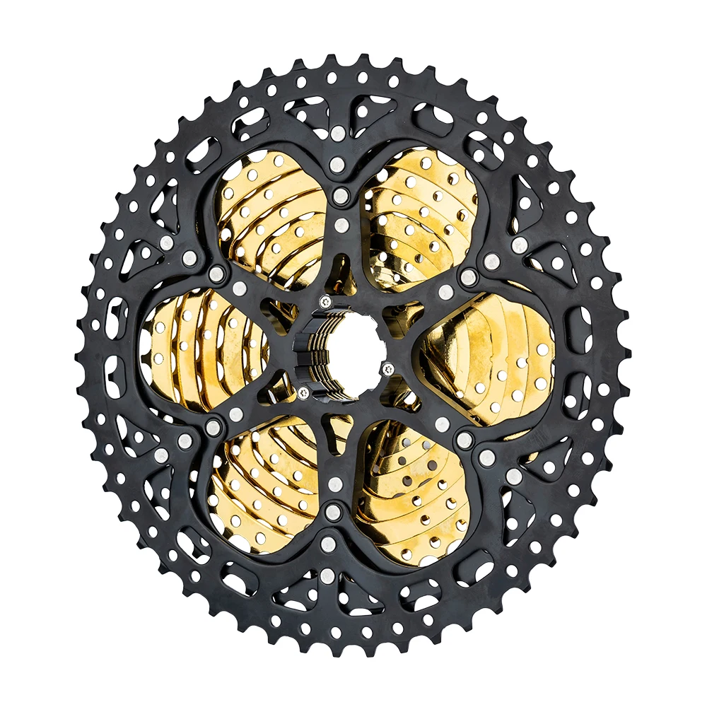 ZTTO MTB Bike 12 Speed 11-52T Cassette 12S 52T 12V K7 Black-Gold Steel Freewheel Sprocket 12S Chain For HG Hub m9100 GX EAGLE