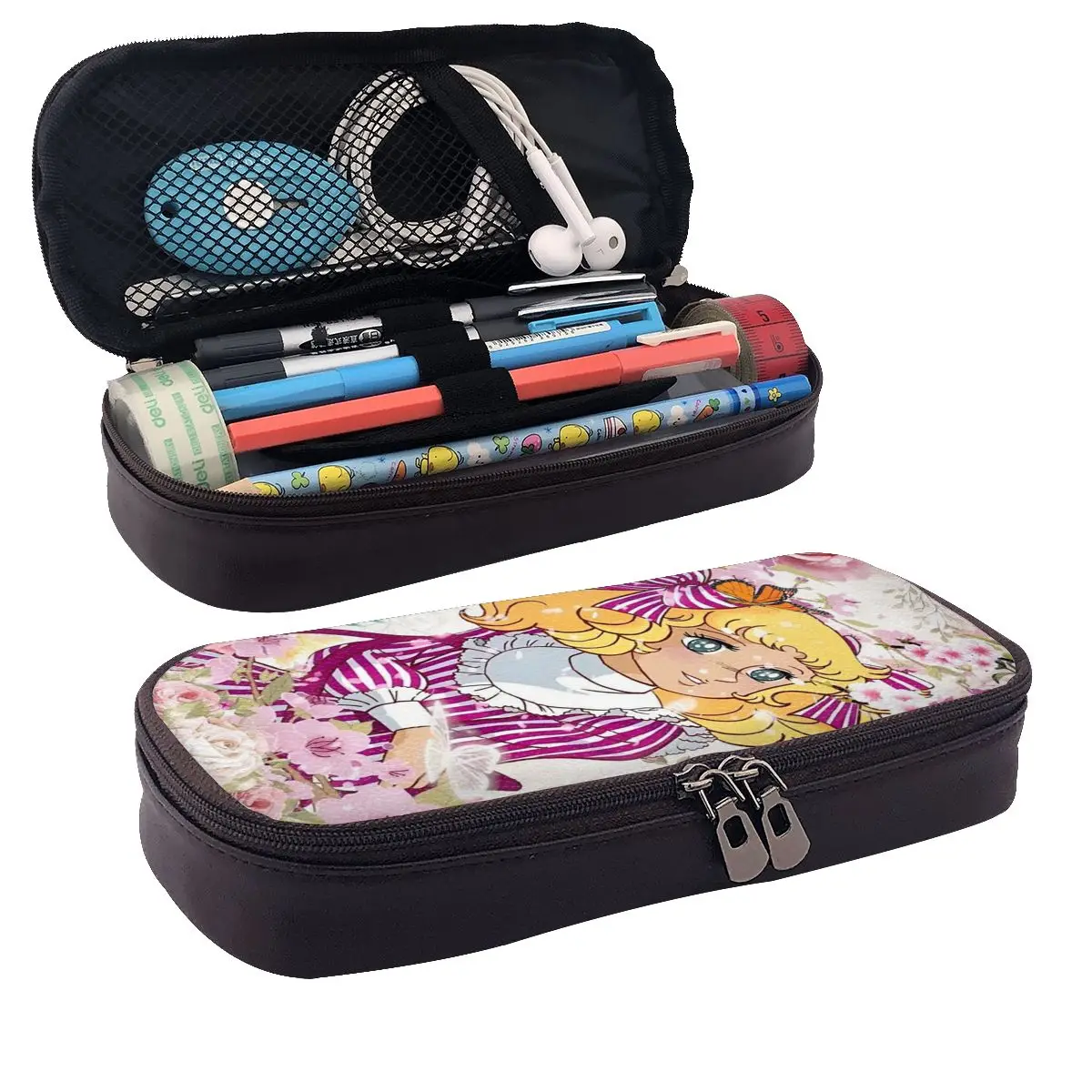 

Candy Candy Anime Manga Leather Pencil Cases Pencil Pouch Storage Stationery Supplies Pen Box Pencil Bag for Studen School