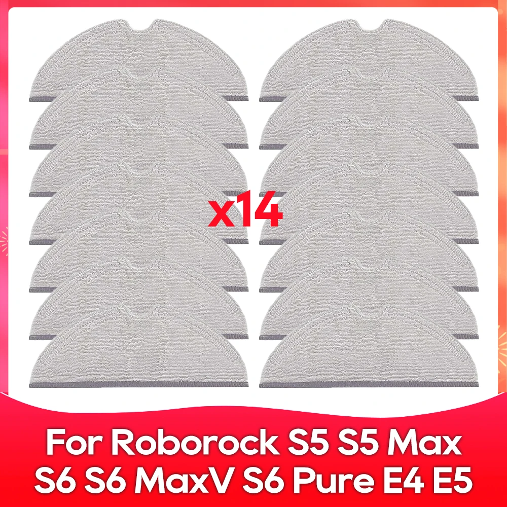 Kompatibel für ( Roborock S5, S5 Max, S6 MaxV, S6 Pure, E4, E5, S51, S52, S55 ) Walze Seitenbürste Filter Wischmopp Zubehör Teil