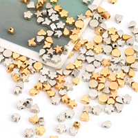 100pcs CCB Gold Silver Color Star Flower Crown Butterfly Heart Spacer Beads for DIY Jewelry Making Necklace Bracelet Accessories