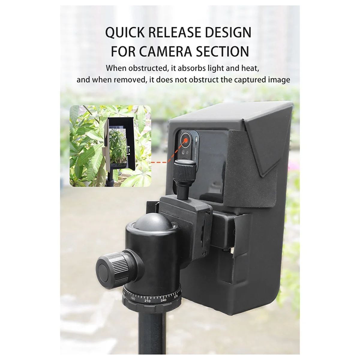【New User Coupon】Foldable Sunhood Magnet Sun Hood Magnetic Sunshade for Mobile Phone Smartphone Black