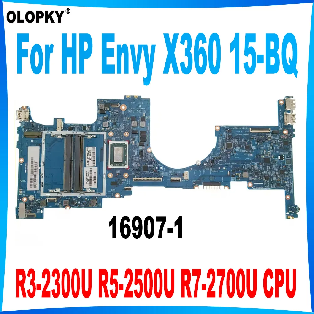 

16907-1 Mainboard for HP Envy X360 15-BQ Laptop Motherboard with R3-2300U R5-2500U R7-2700U CPU DDR4 Fully tested