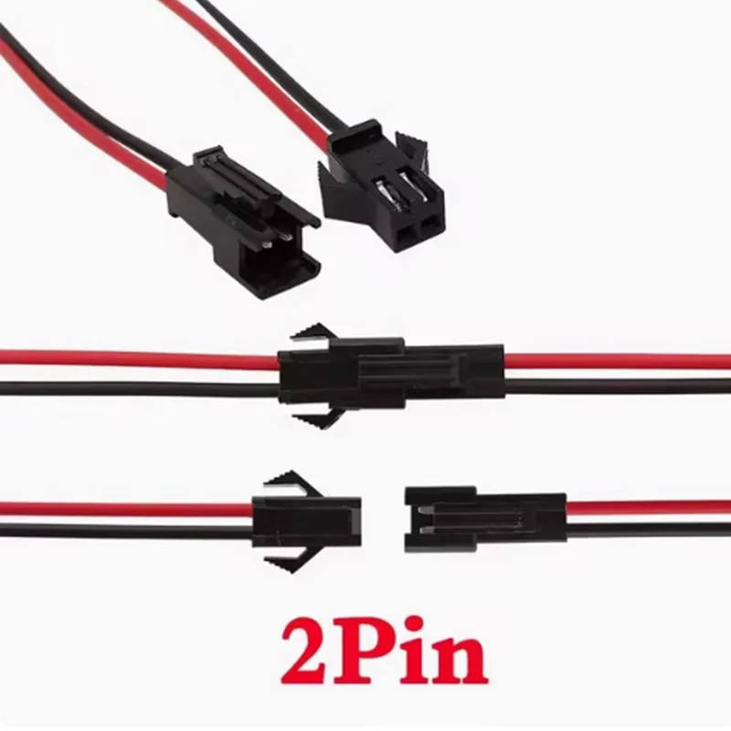 5pairs 10cm Long SM 2.54mm 2Pin 3Pin 4Pin Plug Male Female Wire Connector Cable LED Connector